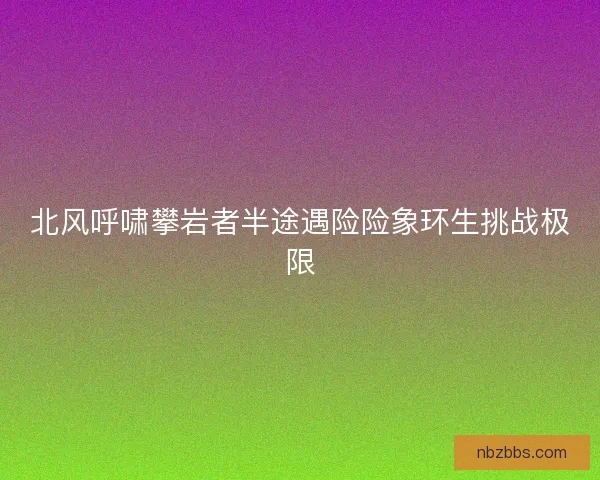北风呼啸攀岩者半途遇险险象环生挑战极限 北风呼啸攀岩者半途遇险险象环生挑战极限